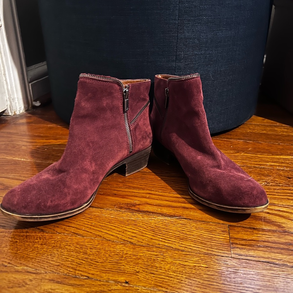 Gently used Luck Brand suede booties